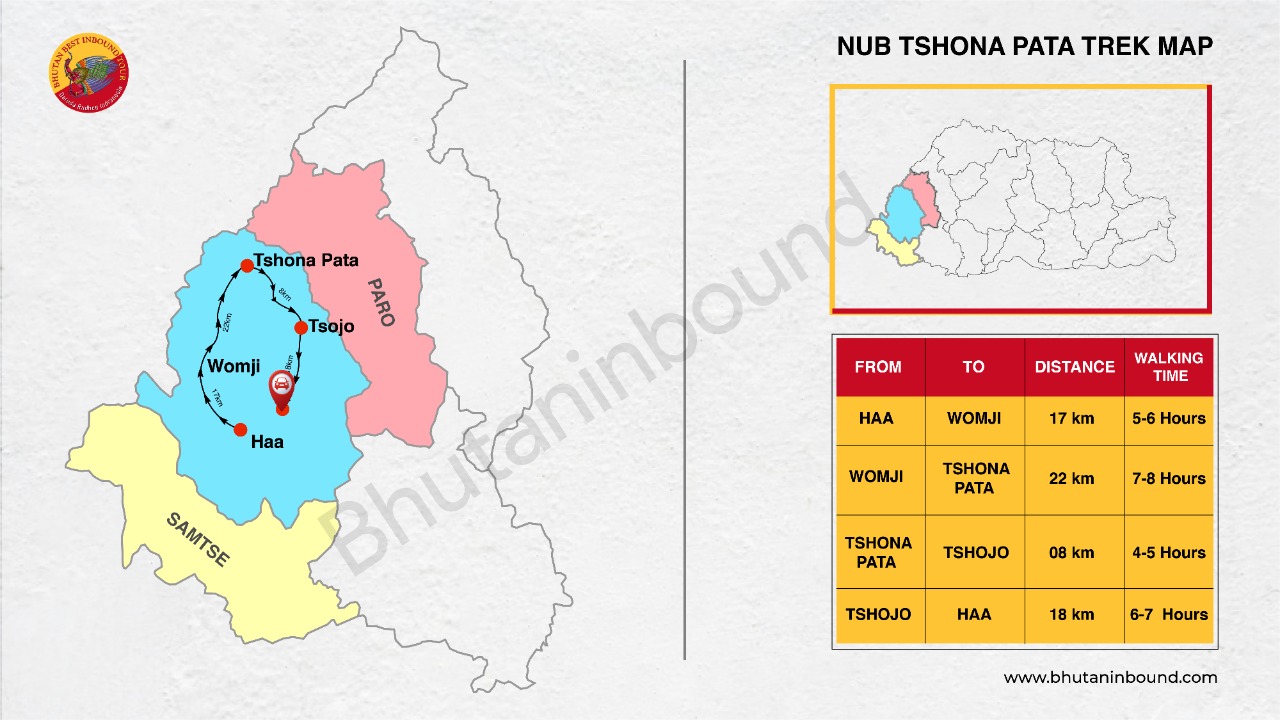 Nub Tshona Pata Trek Map